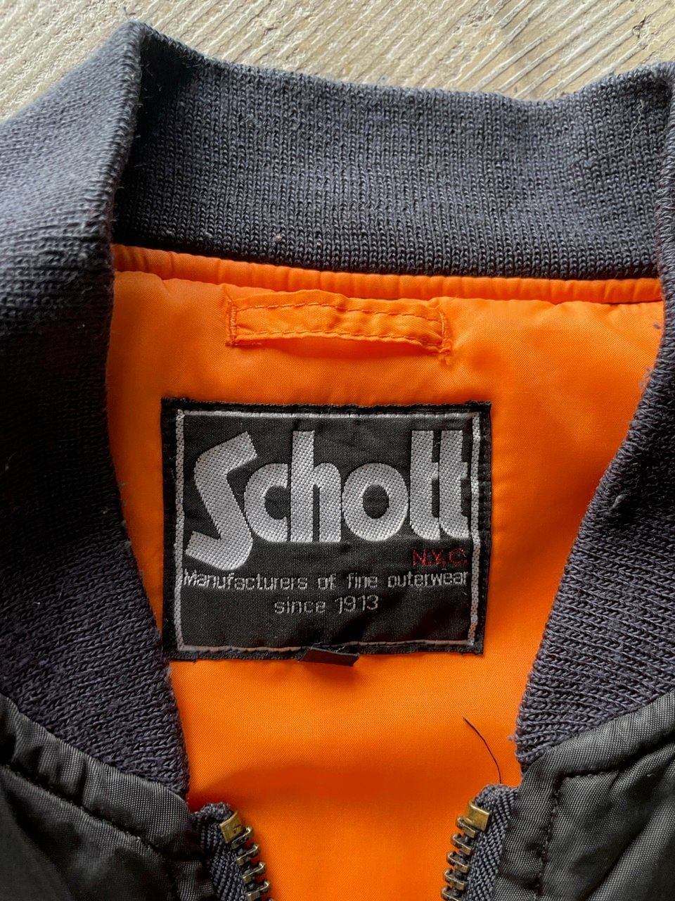 90s schott MA-1 flight jacket | sui & shara 90s schott MA-1 flight jacket | sui & shara
