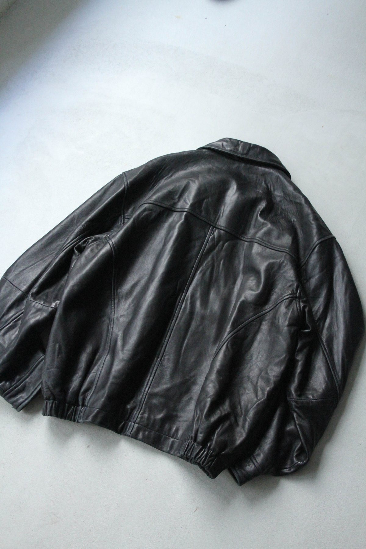 90s Claiborne lambskin leather zip-up jacket | 