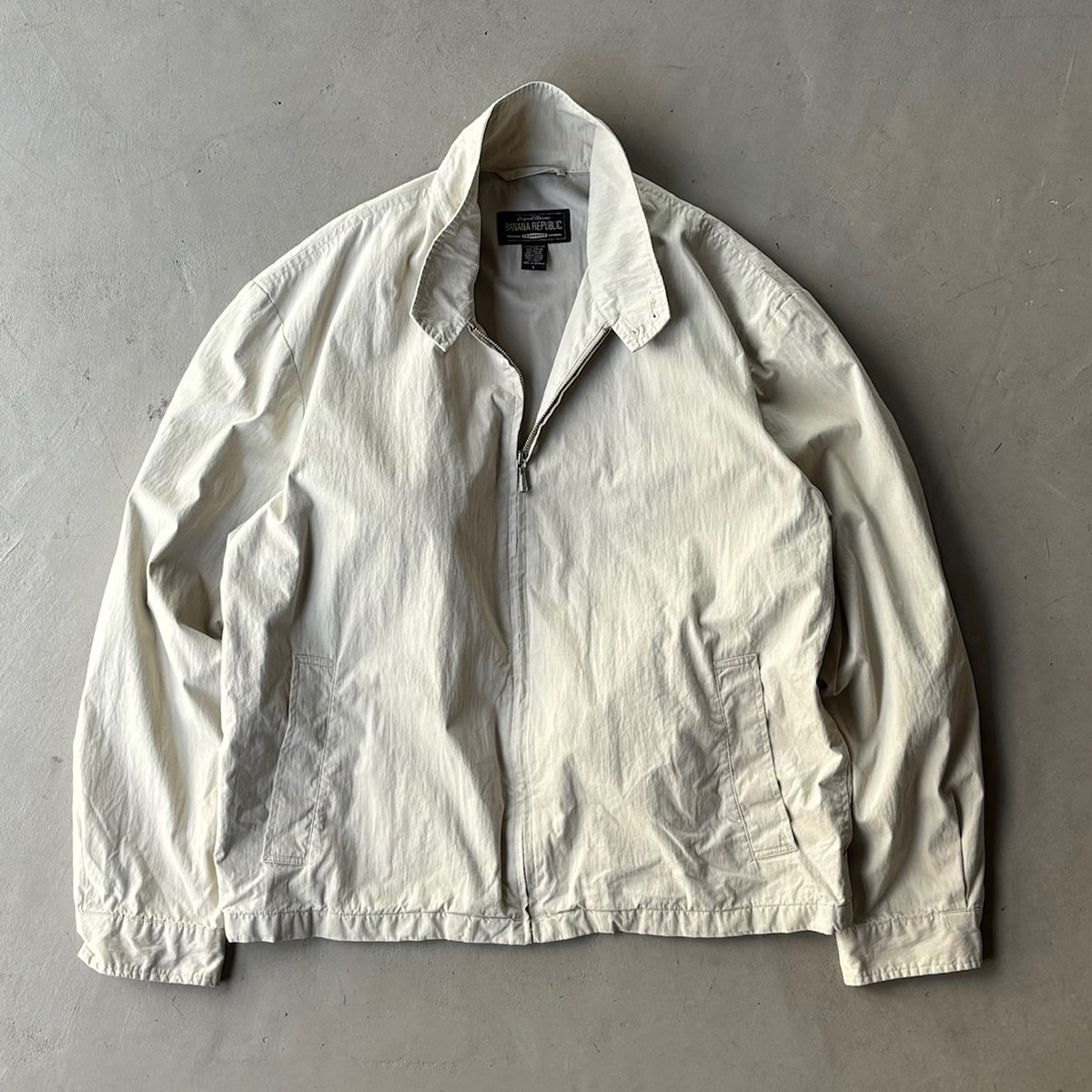 古着 90s banana republic アノラックジャケット ベージュ 80s BANANA REPUBLICバナナリパブリック コットン サファリ