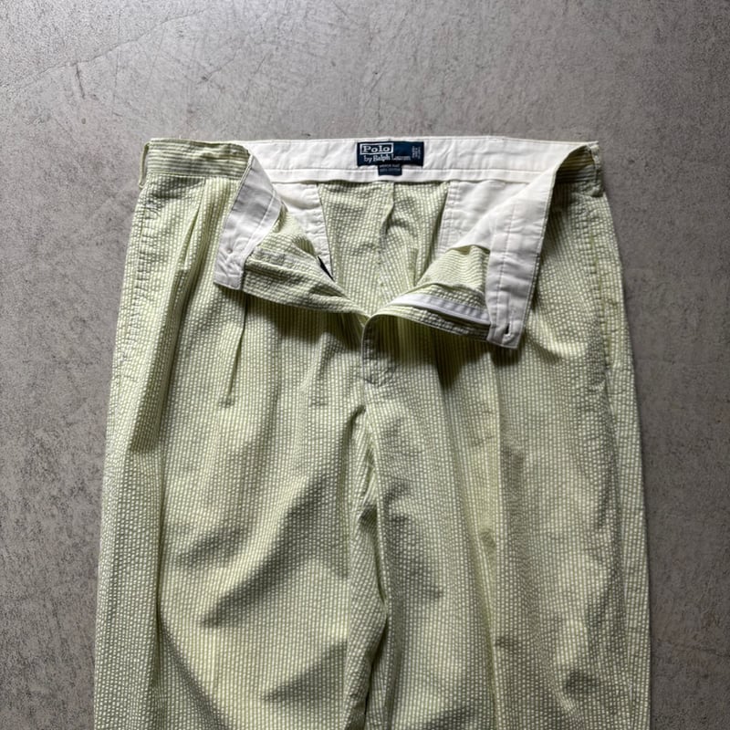 パンツ 90s Polo Ralph Lauren Stripe Slacks 90s Polo Ralph Lauren seersucker stripe slacks