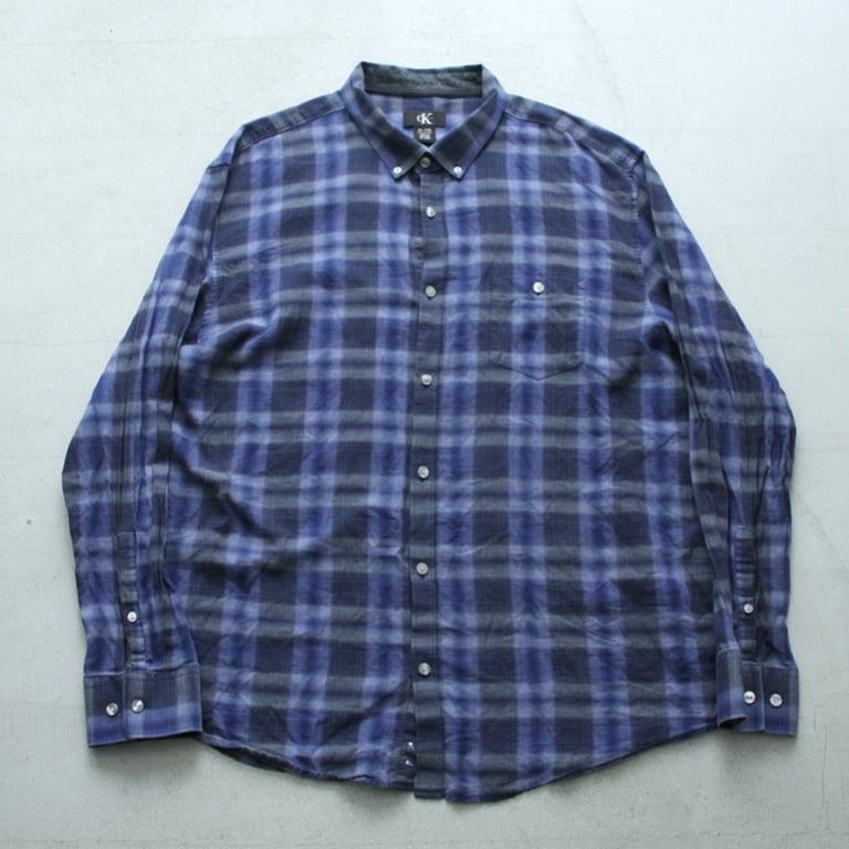 00s Calvin Klein plaid pattern shirt｜カルバンクライン