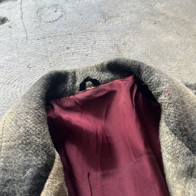 70s western ombre check wool tailored jacket |
