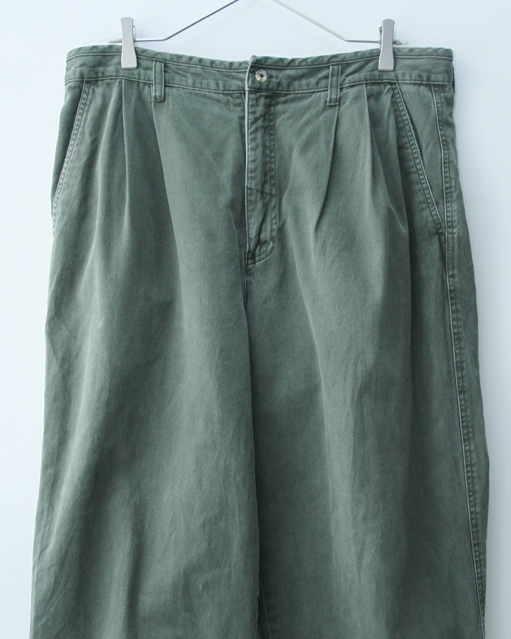 90s BANANAREPUBLICウールCPOジャケットダークグリーンアメカジ 80s Banana republic 2tuck cotton trousers | sui