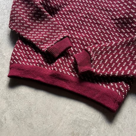 80s L.L.Bean birds eye knit sweater made in Norway