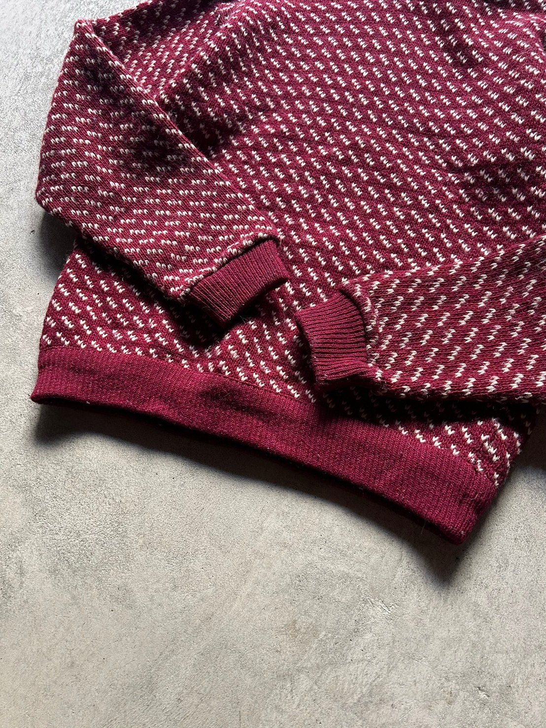 80s L.L.Bean birds eye knit sweater made in Nor