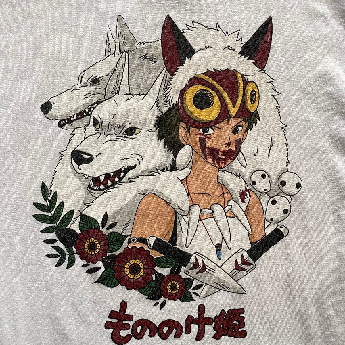 Princess Mononoke movie tee ″San&Wolf&Kodama″ |