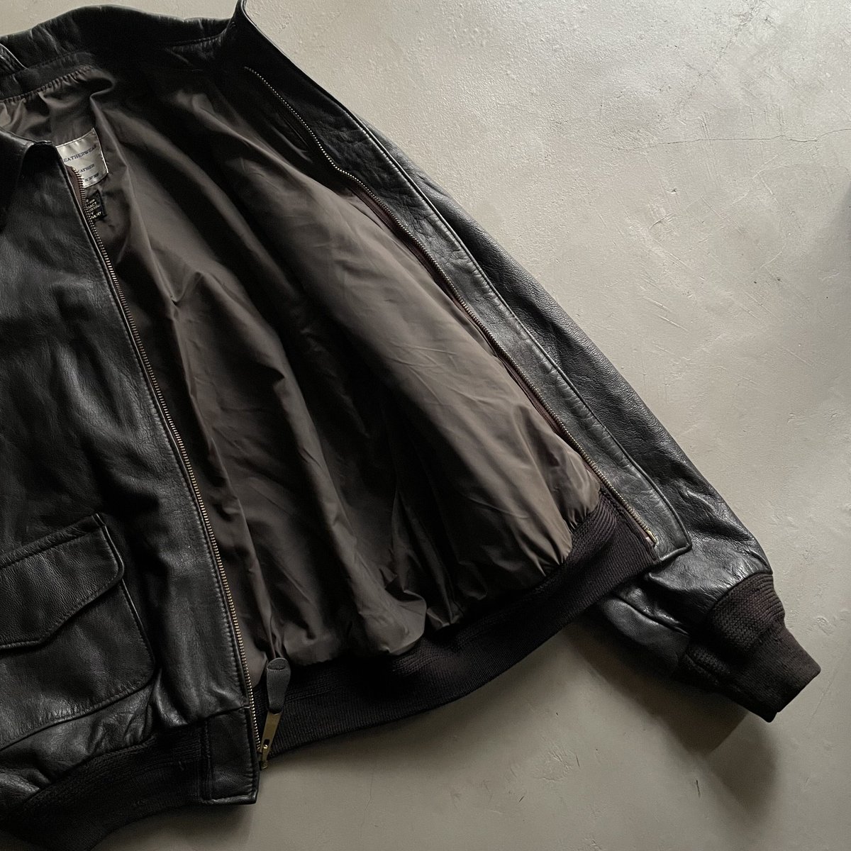 80s A-2 ☆本革☆old leather Flight jacketKAオールドレザージャケット