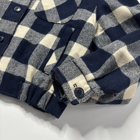 Pendleton block plaid wool shirt jacket