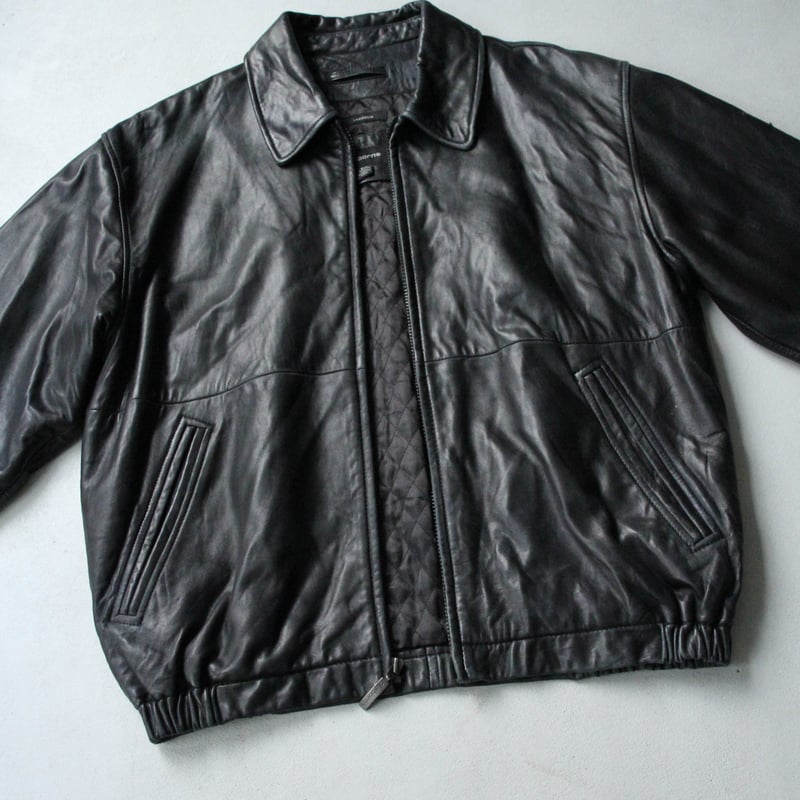 90s Claiborne lambskin leather zip-up jacket | 