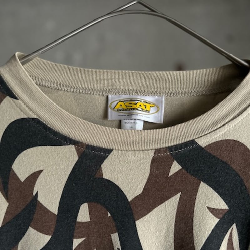 90s ASAT トライバルカモ ロンT USA製 ヴィンテージ レア 90s ASAT L/S Tee MADE IN USA 🇺🇸 Size XXL | KORDS