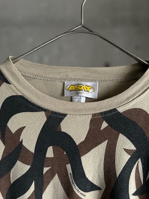 激レア 90s ASAT トライバルカモ ビンテージ Tシャツ 90s ASAT tribal camouflage full print tee | sui