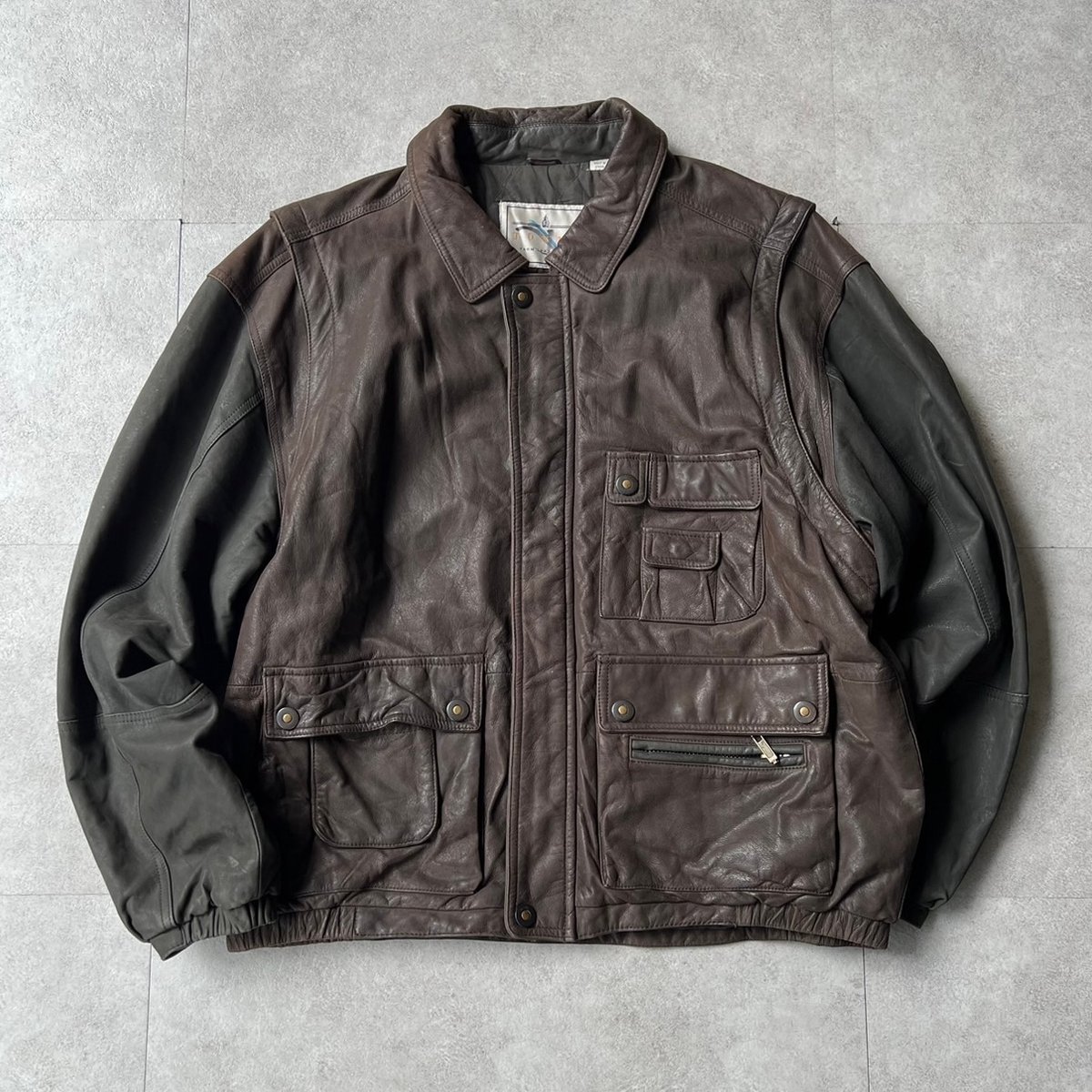 90s Towne from London Fog 2way leather jacket | 90s Towne from London Fog 2way leather jacket |