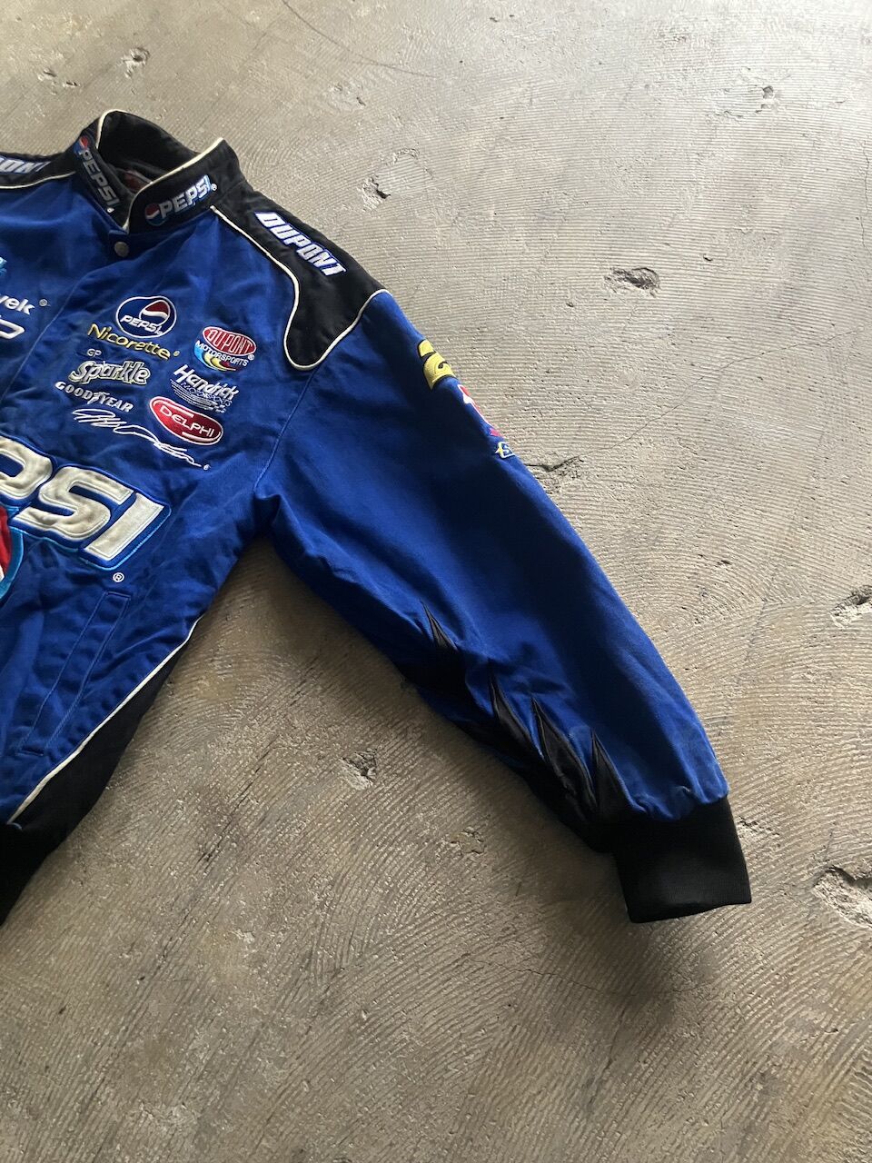 PEPSI レーシングジャケット 青 フレイムデザイン PEPSI レーシングジャケット 青 フレイムデザイン PEPSI