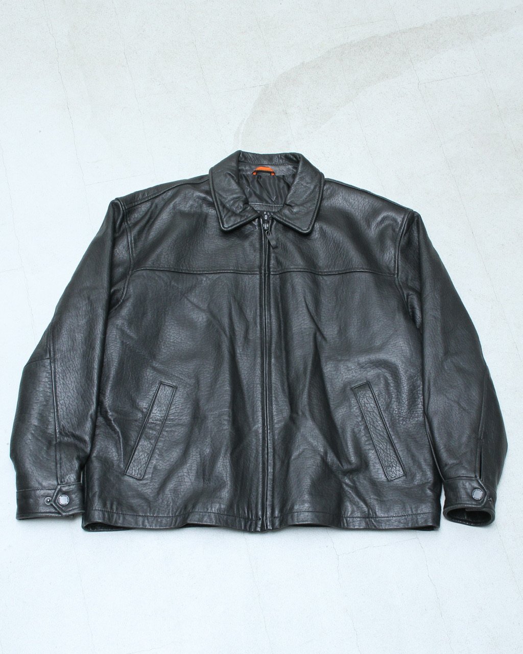 PERRY ELLIS PORTFOLIO ブラックレザージャケット L Perry Ellis Portfolio Insulated Lambskin Premium Leather Jacket