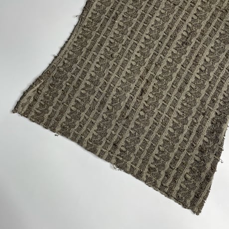 striped design v-neck sheer knit