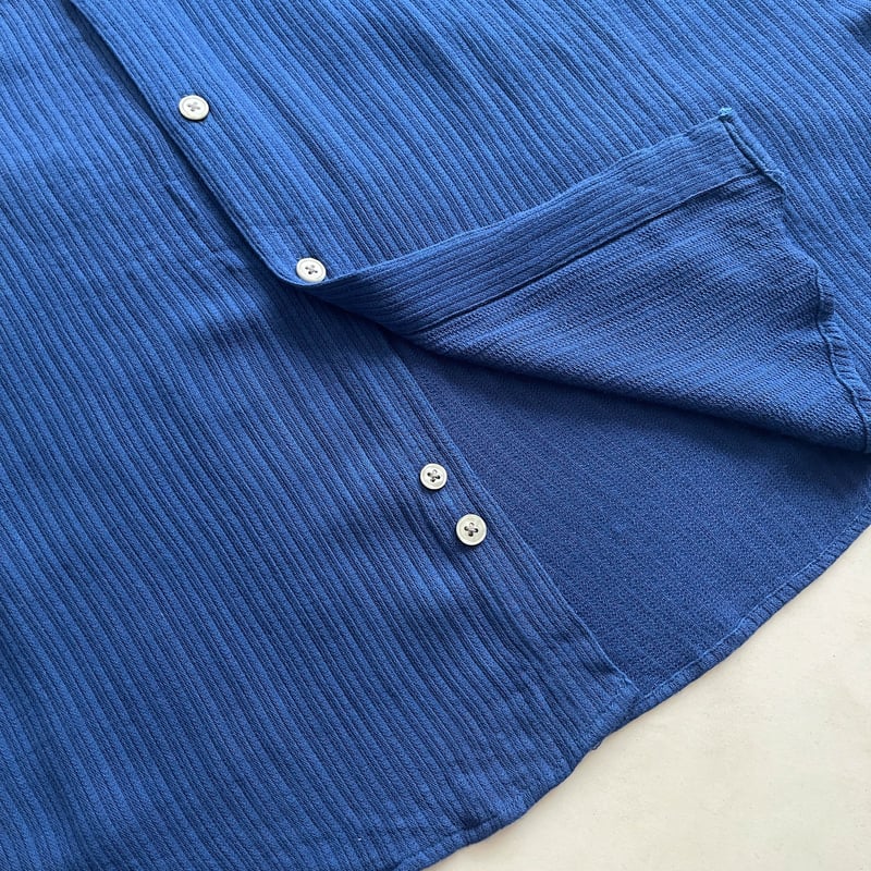 90s Perry ellis stripe pattern rayon L/S shirt