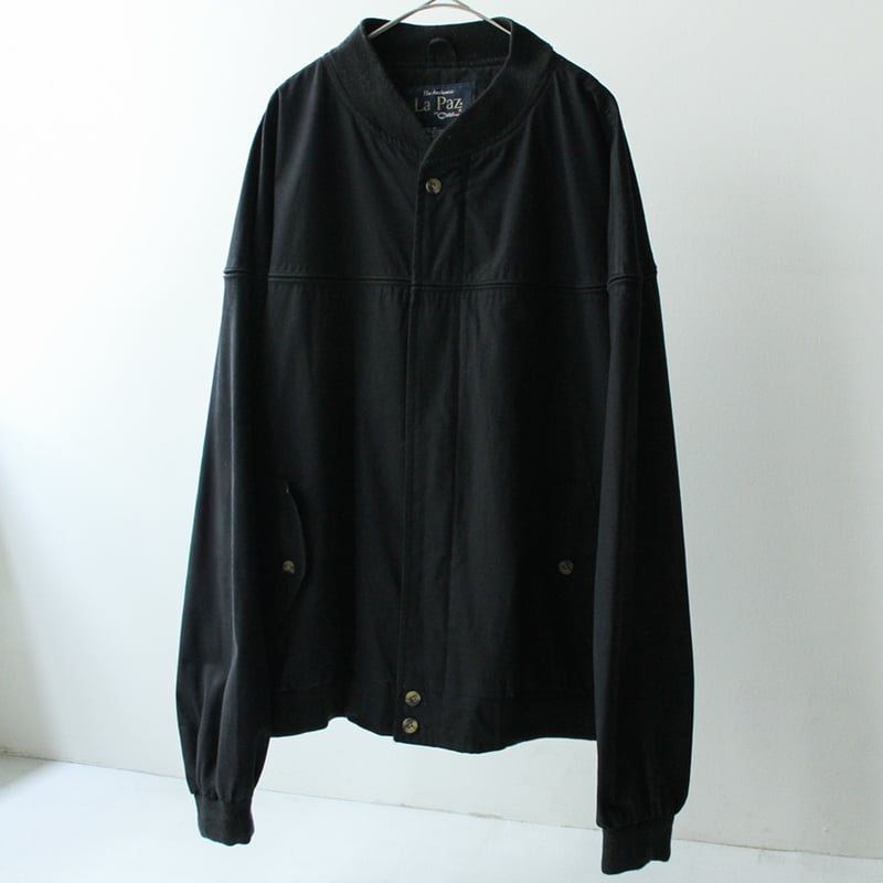 90s カップ ショルダー ジャケット M ブラック 古着 ダービージャケット 古着 80s Par Four コットン カップショルダー ダービー バー