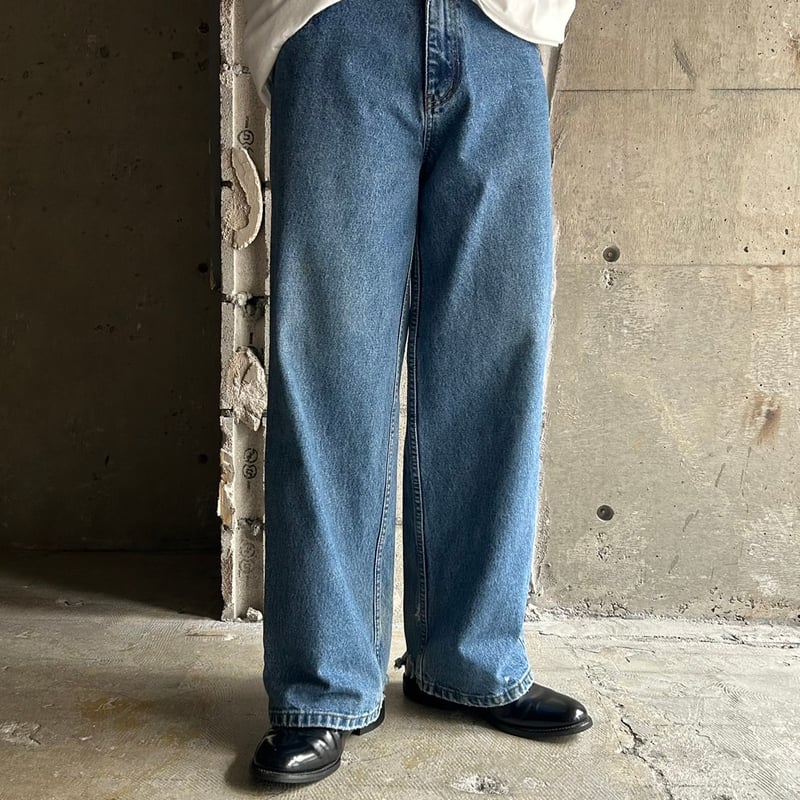 90s Vintage BULLHEAD バギーワイド デニム 30/30 90's BULLHEAD straight silhouette denim pants |