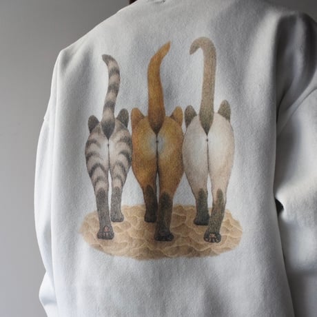 90s Cat print sweat  shirt