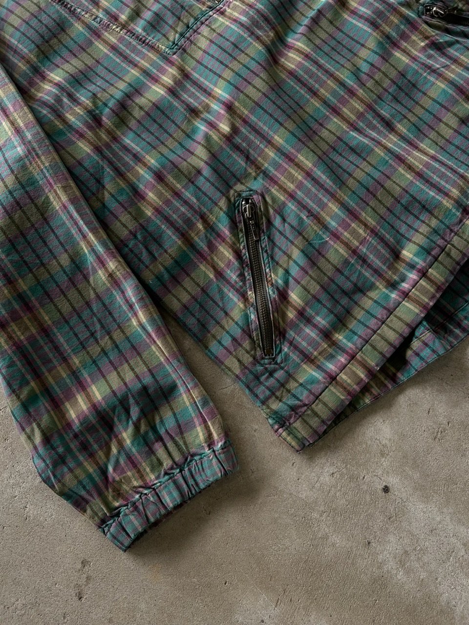 90s~ Eddie bauer plaid pattern cotton anorak |