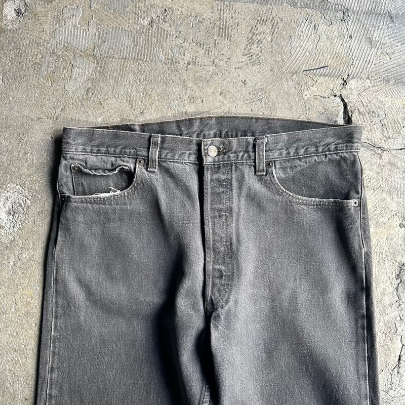 90's Levi's 501 yarn-dyed black denim pants |