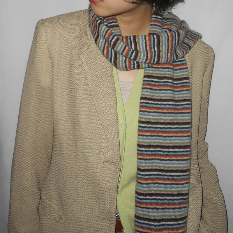 ワンアパ / mohair mulch border muffler ワンアパ / mohair mulch border muffler ワンアパ / mohair