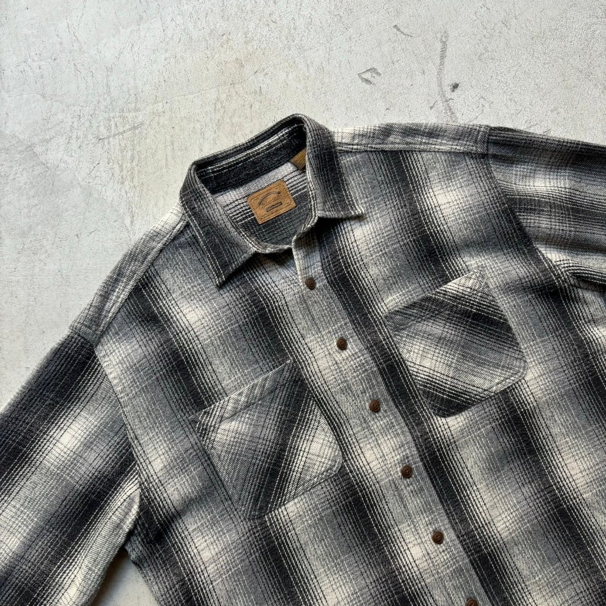 90s~ ST. JOHN'S BAY オンブレチェックシャツ ライトネルシャツ 90s St.John's bay ombre check shirt | sui & shara