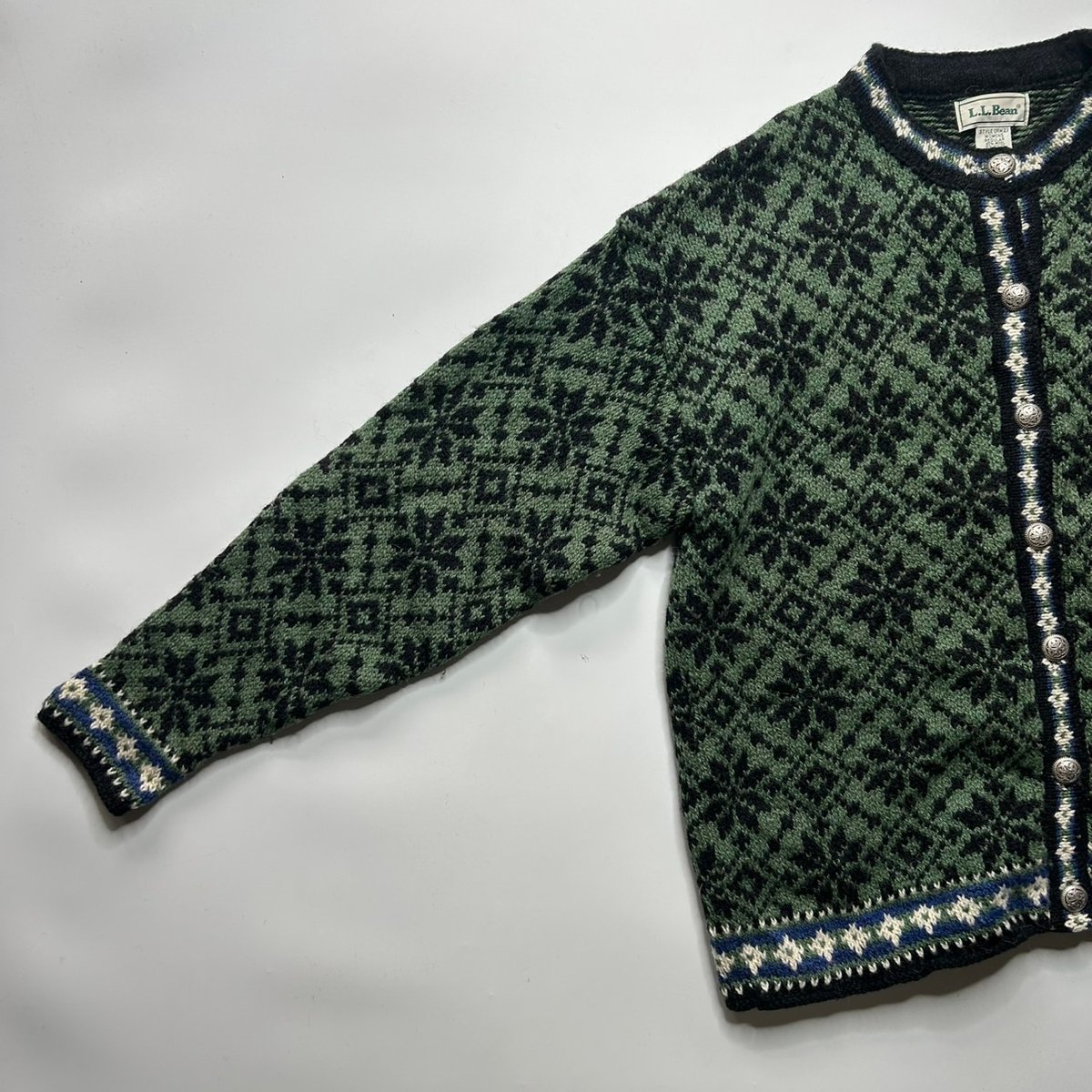 90's L.L.bean nordic pattern tyrolean knit swe