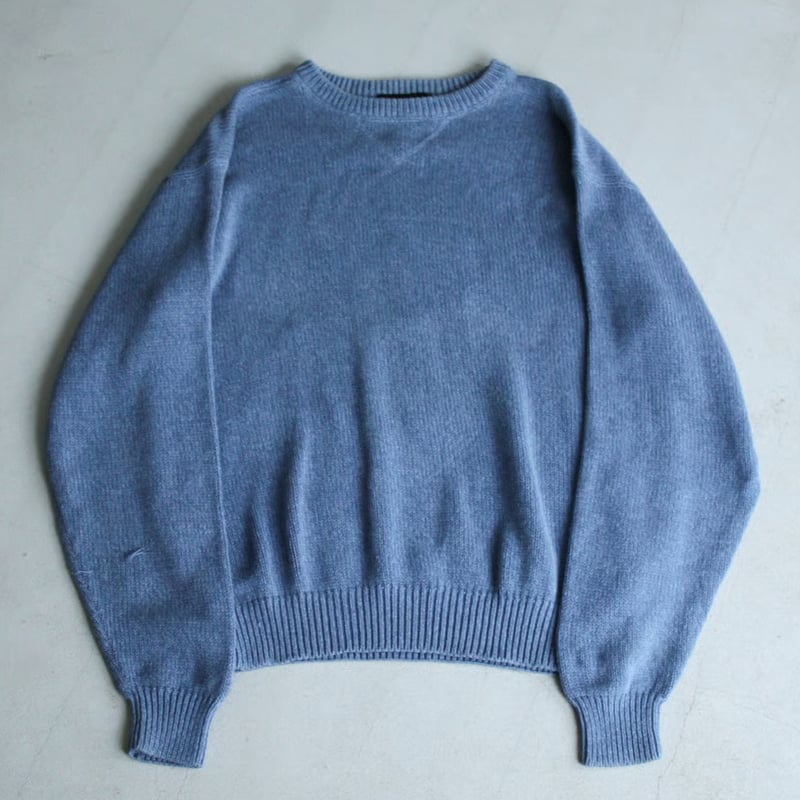 90s croft&barrow フェード ダメージ加工 コットンニットセーター 90s croft&barrow フェード ダメージ加工 コットンニット