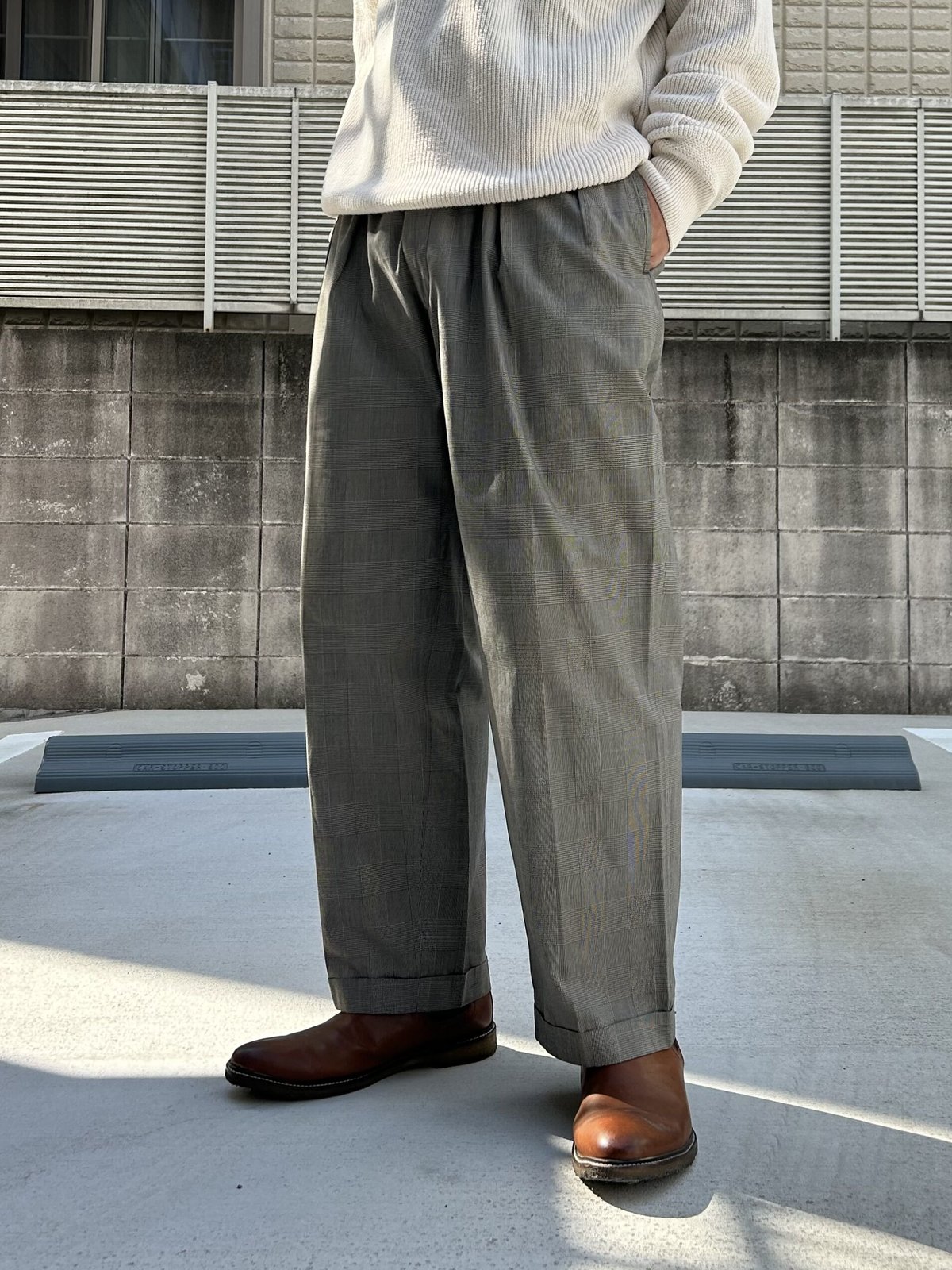 90's~ Polo Ralph Lauren glen plaid cotton slack