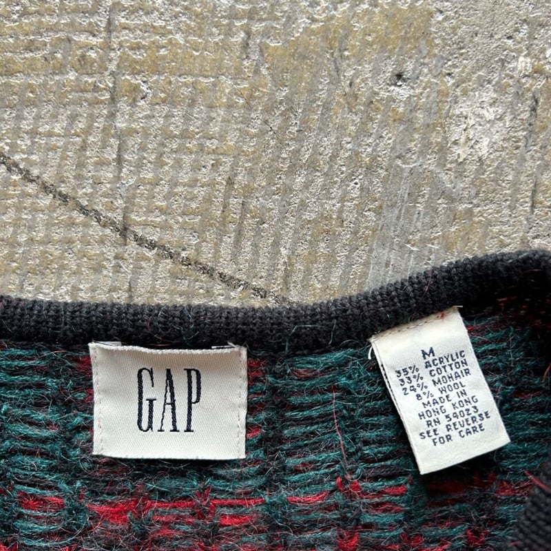 90s “gap” tartan check pattern knit | sui & s... 90s OLD GAP オールド ギャップ タータンチェック モヘア ニット