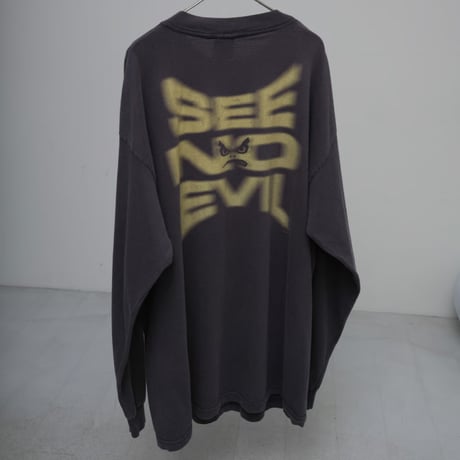 90s Bad boy faded both sides print T-shirt