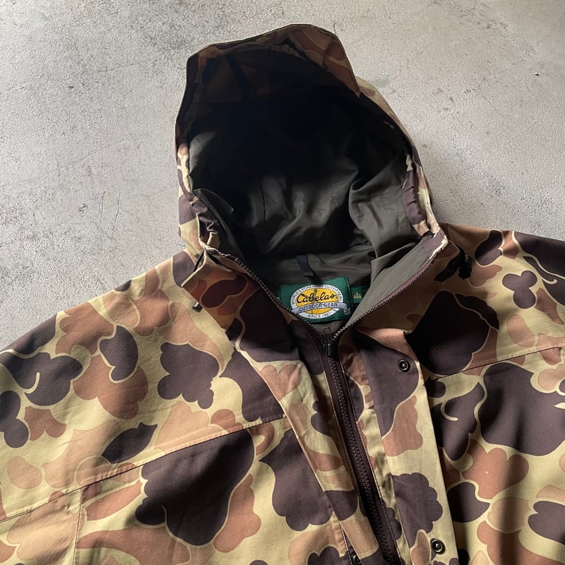 90s Cabela's duck hunter camo nylon gore-tex ja