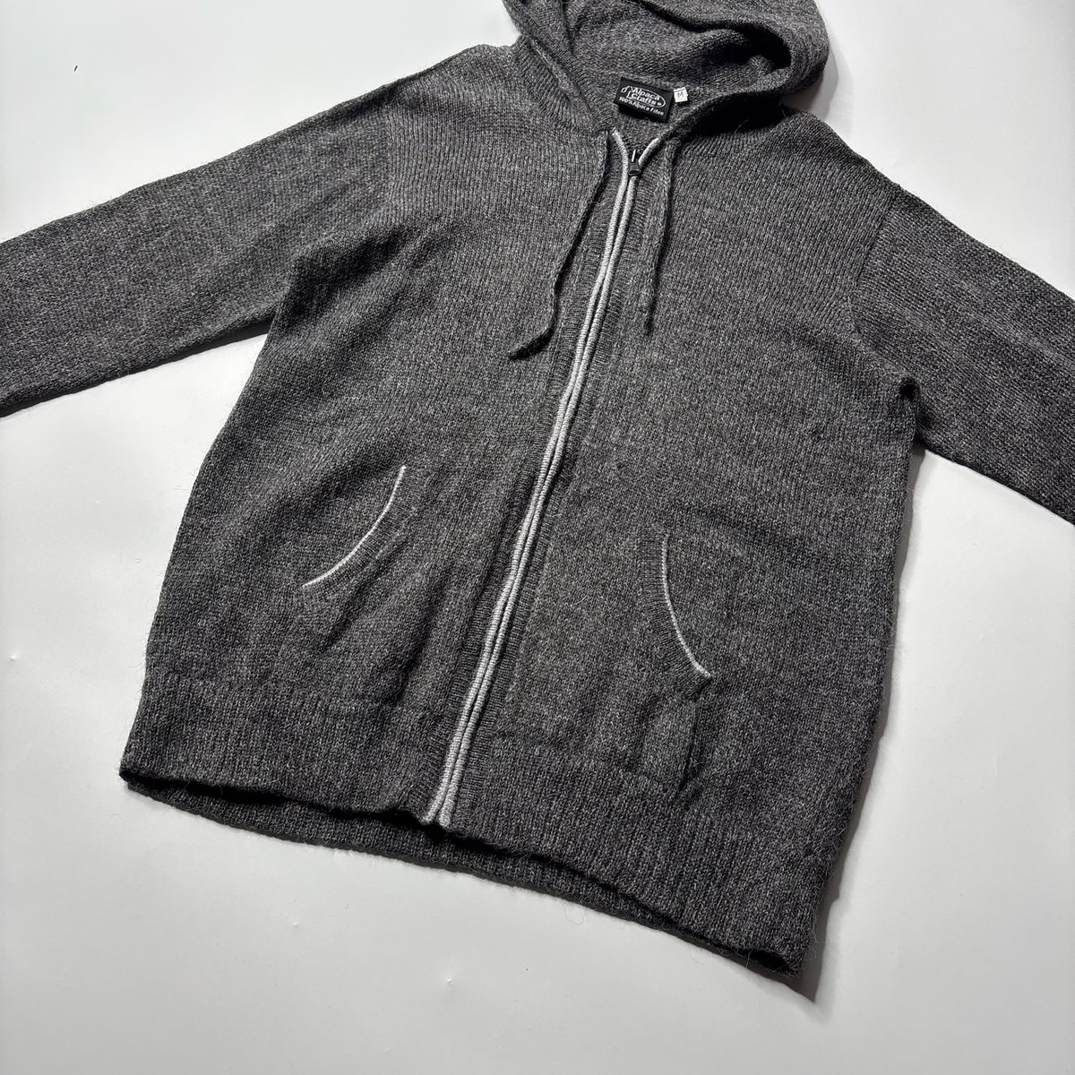 90's Alpaca knit zip up hoodie | sui & shara