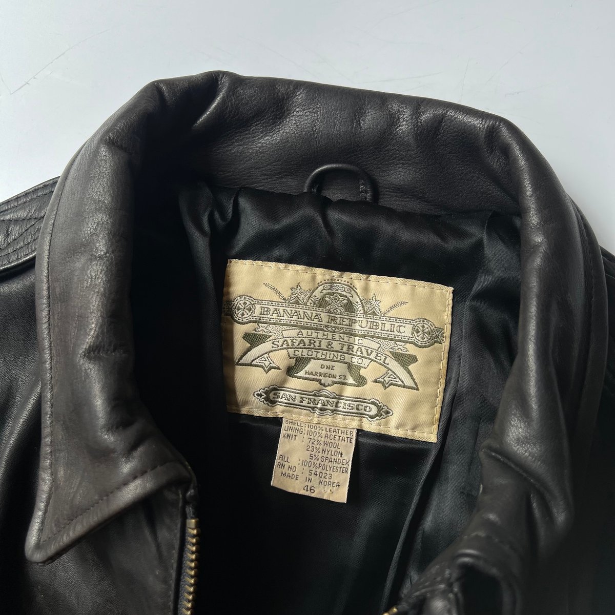 【希少】BANANA REPUBLIC Safariレザージャケット 80s Banana Republic 