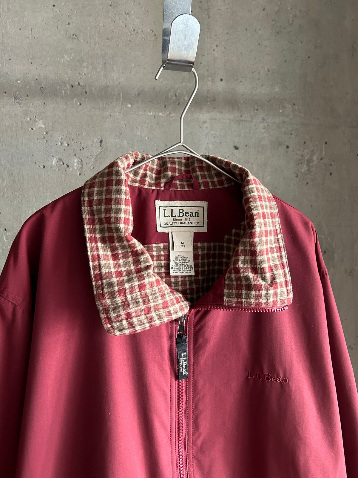 美品 LL BEAN 内側チェック生地 ナイロン JACKET XL fit=scale-down,w=1200