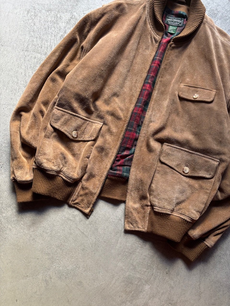 80s〜 Ralph lauren polo country suede leather ja