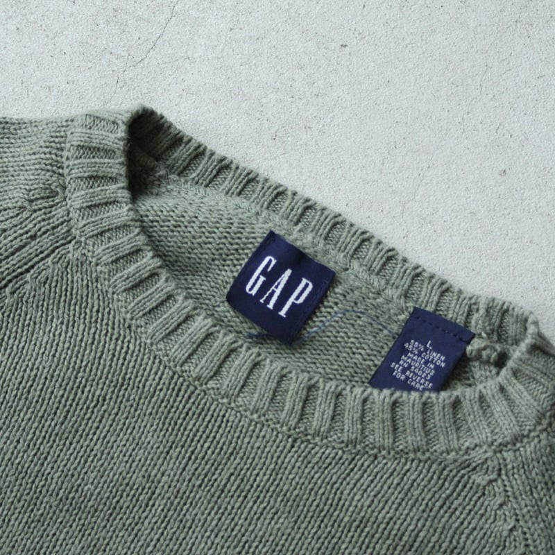 90s OLD GAP コットンニット　希少カラー 90s OLD GAP ボートネック コットン ニット セーター メンズ M