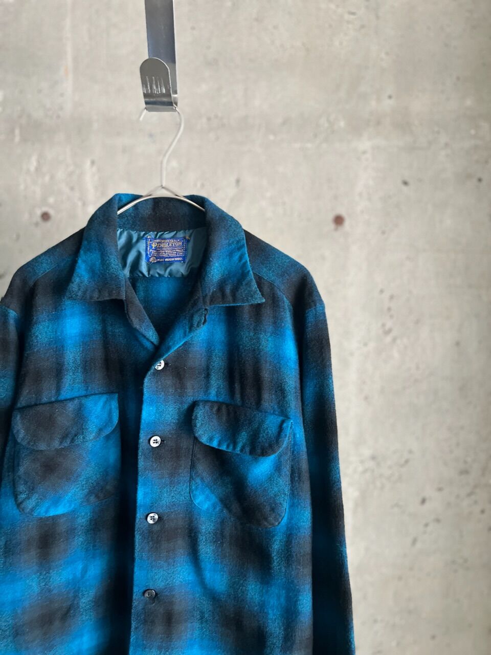 60s Pendleton open collar wool shirt | sui & shara