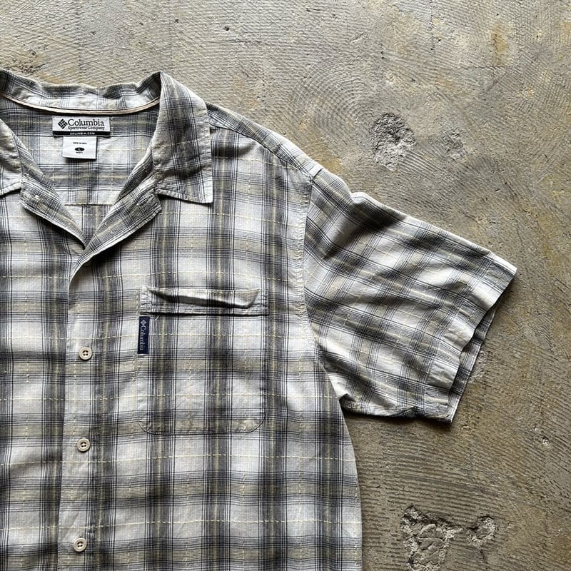 90s~ clombia ombre check open collar shirt | su 90s~ clombia ombre check open collar shirt | su