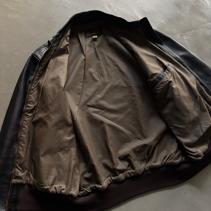 80s Eddie bauer A-2 type leather jacket “44 LO