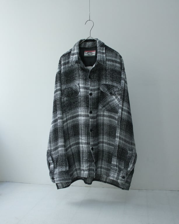 90年代 チェックシャツ（90s~ Ombre plaid pattern shirt）