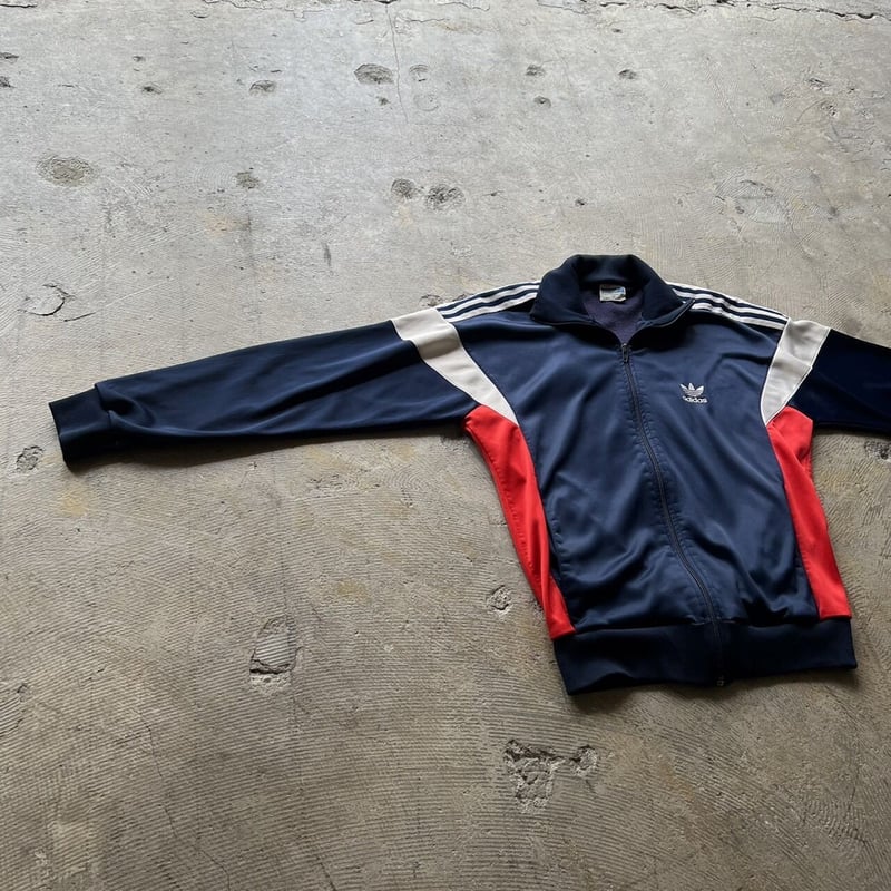 【希少】80s Adidas track jacket ビンテージ　アディダス 希少デザイン 80s adidas アディダス トラックジャケット XL