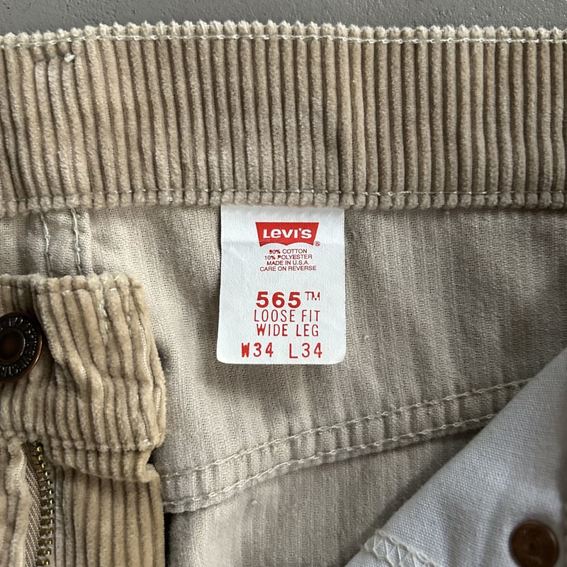 リーバイス565 コーデュロイパンツ W34 希少Rタグ　ルーズフィット リーバイス565 コーデュロイパンツ W34 希少Rタグ ルーズフィット