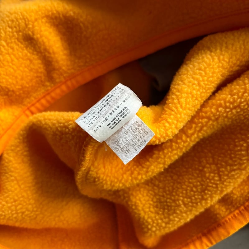 90s Patagonia synchilla snap t “mango orange” |