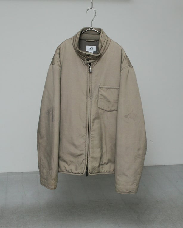 90s~ Armani exchange piping design double zip up jacket｜アルマーニ