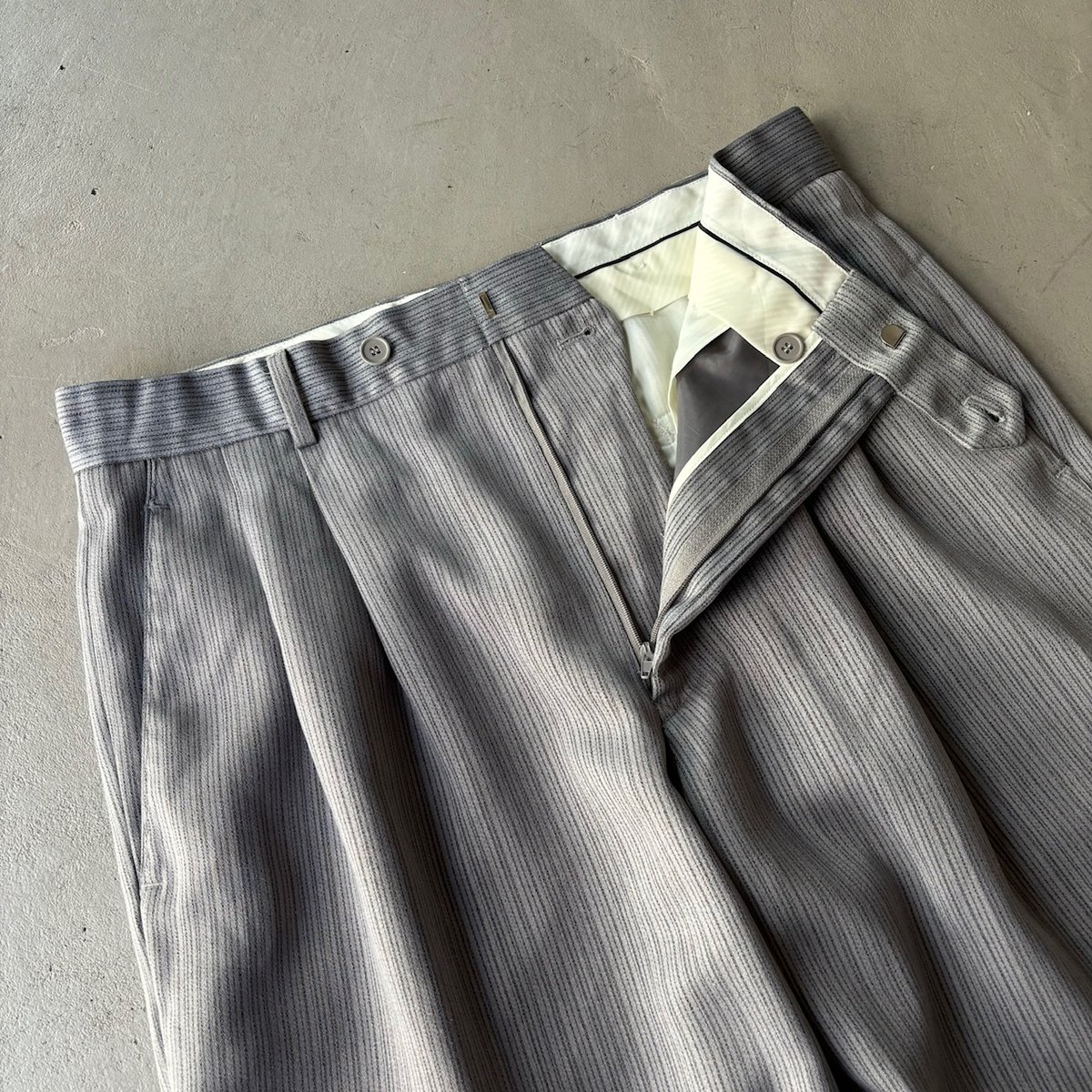90s Eddie domani striped 2tuck slacks | sui & s