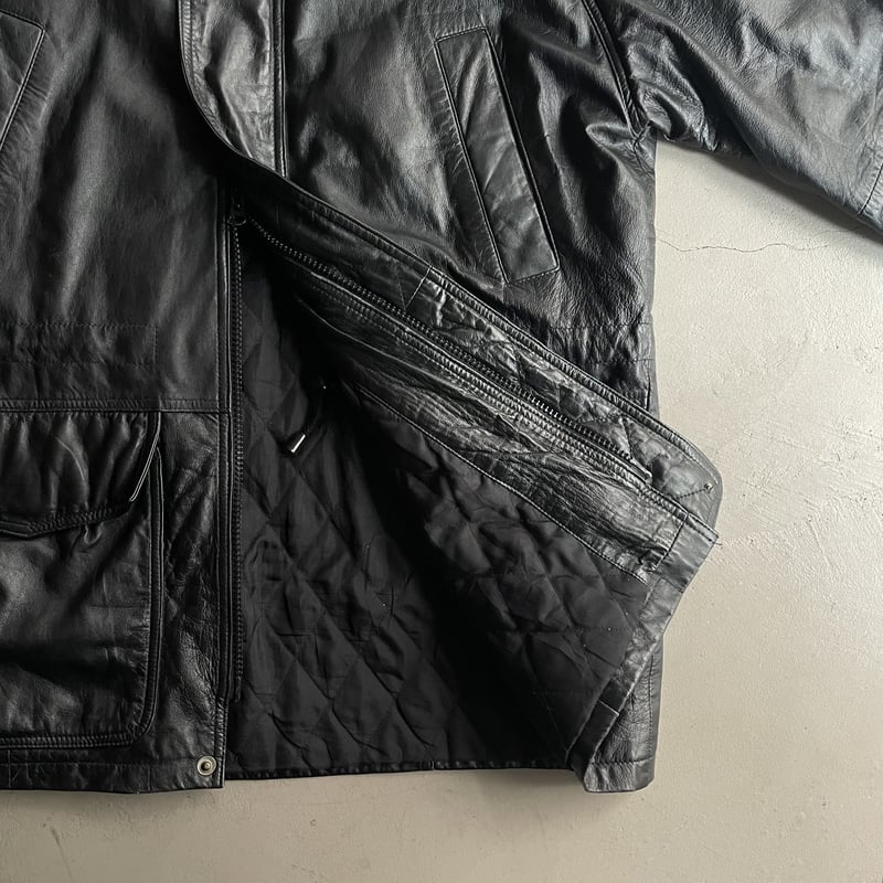 WILLIAM BARRY ブラック　レザージャケット 90s William barry design leather jacket | sui &