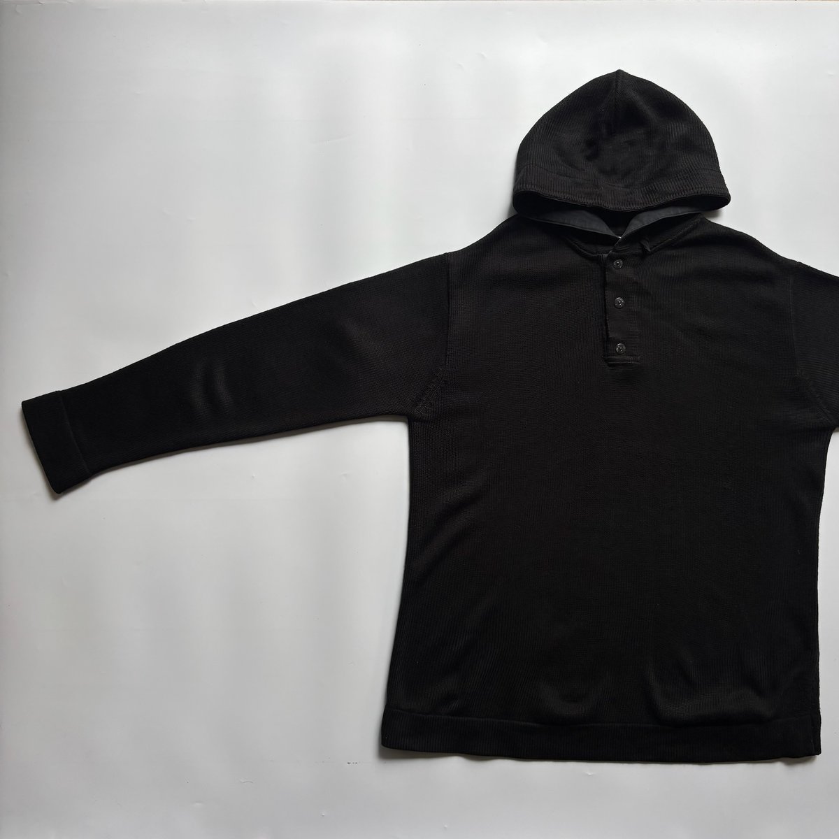 Stone Island henley neck knit hoodie | sui & shara