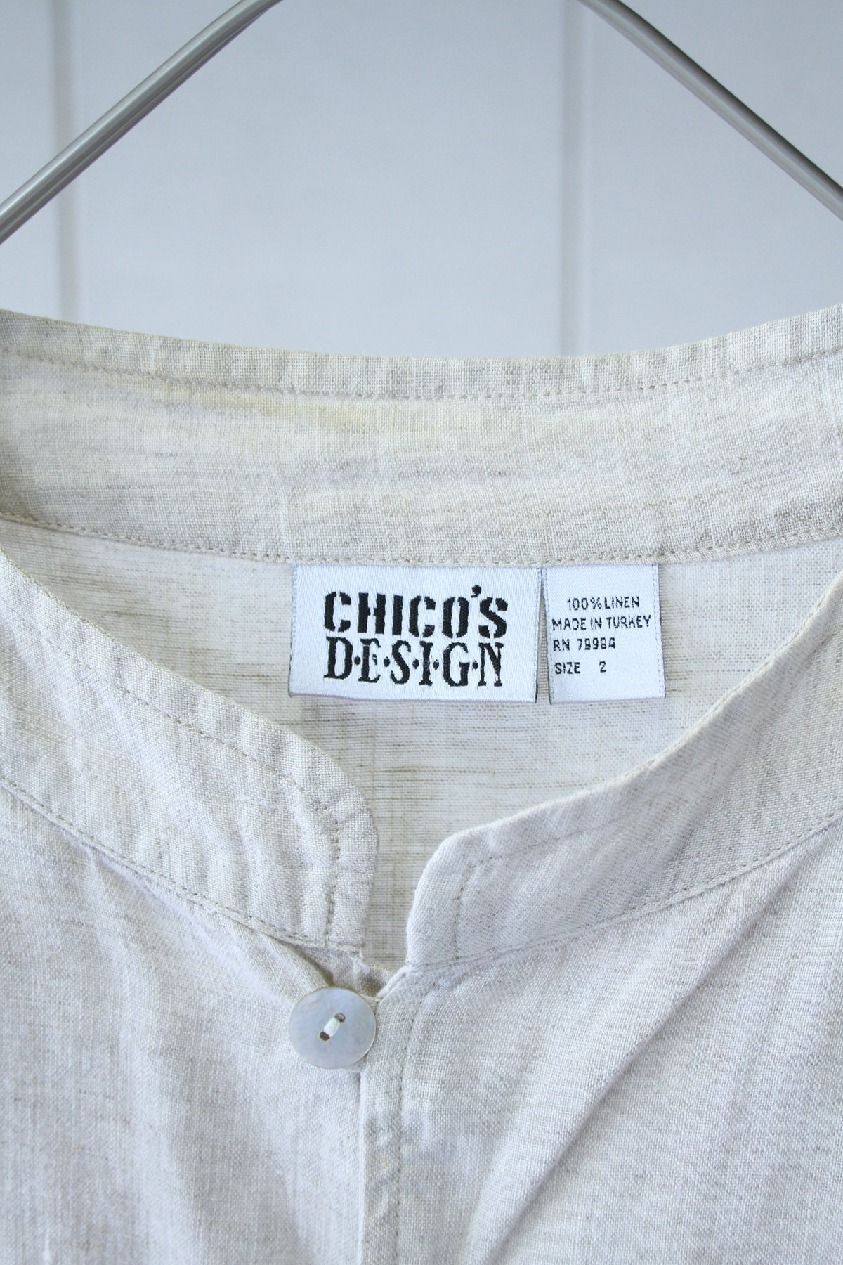 1990s ビンテージ　CHICO'S リネンシャツジャケット　古着屋　チコズ 1990s ビンテージ CHICO'S リネンシャツジャケット 古着屋